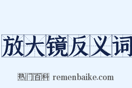 放大镜反义词是什么意思的图片
